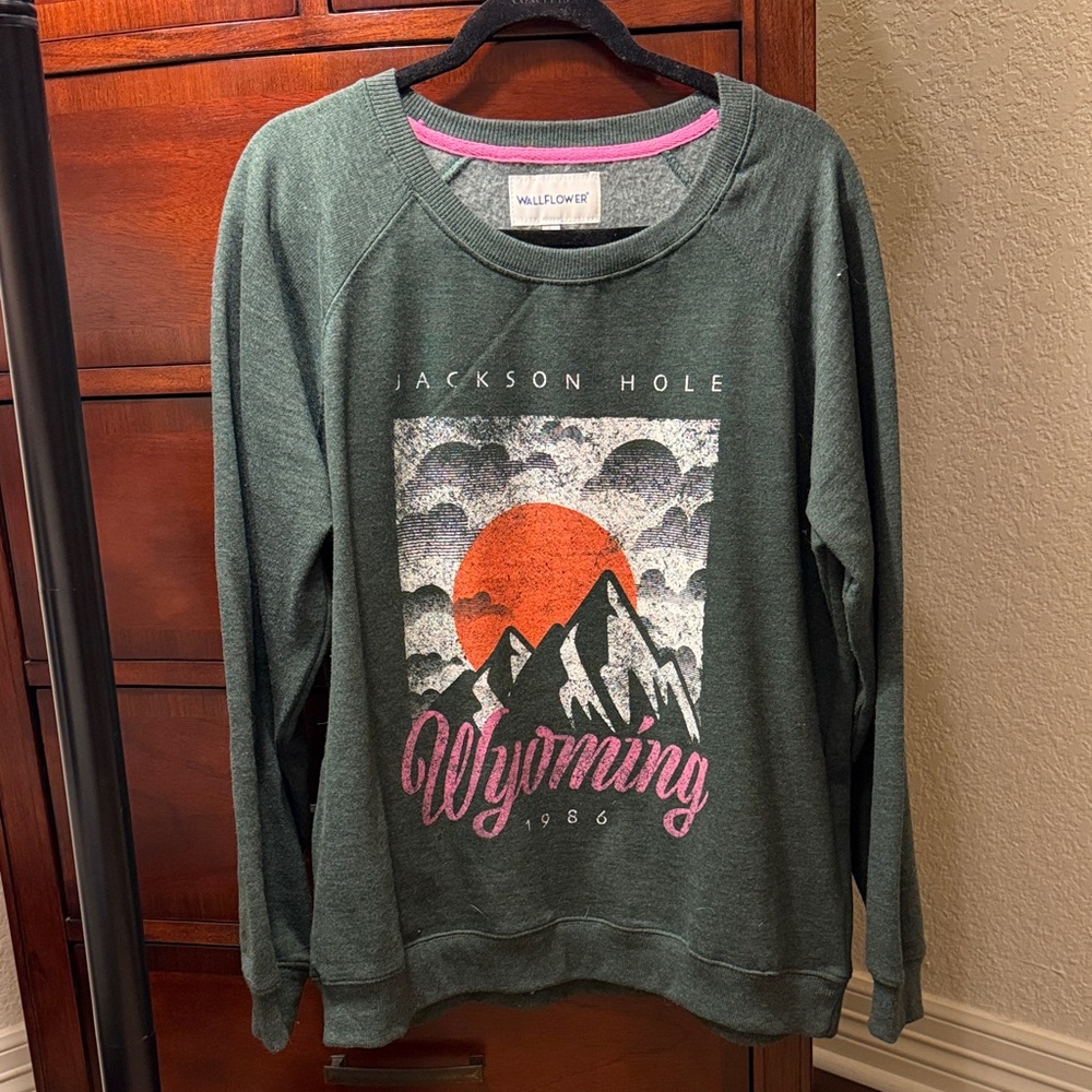 Wallflower Forest Green Jackson Hole Sweatshirt
